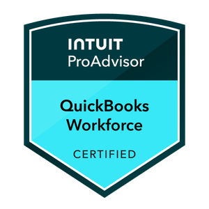QuickBooks Workforce Certified, Intuit ProAdvisor badge